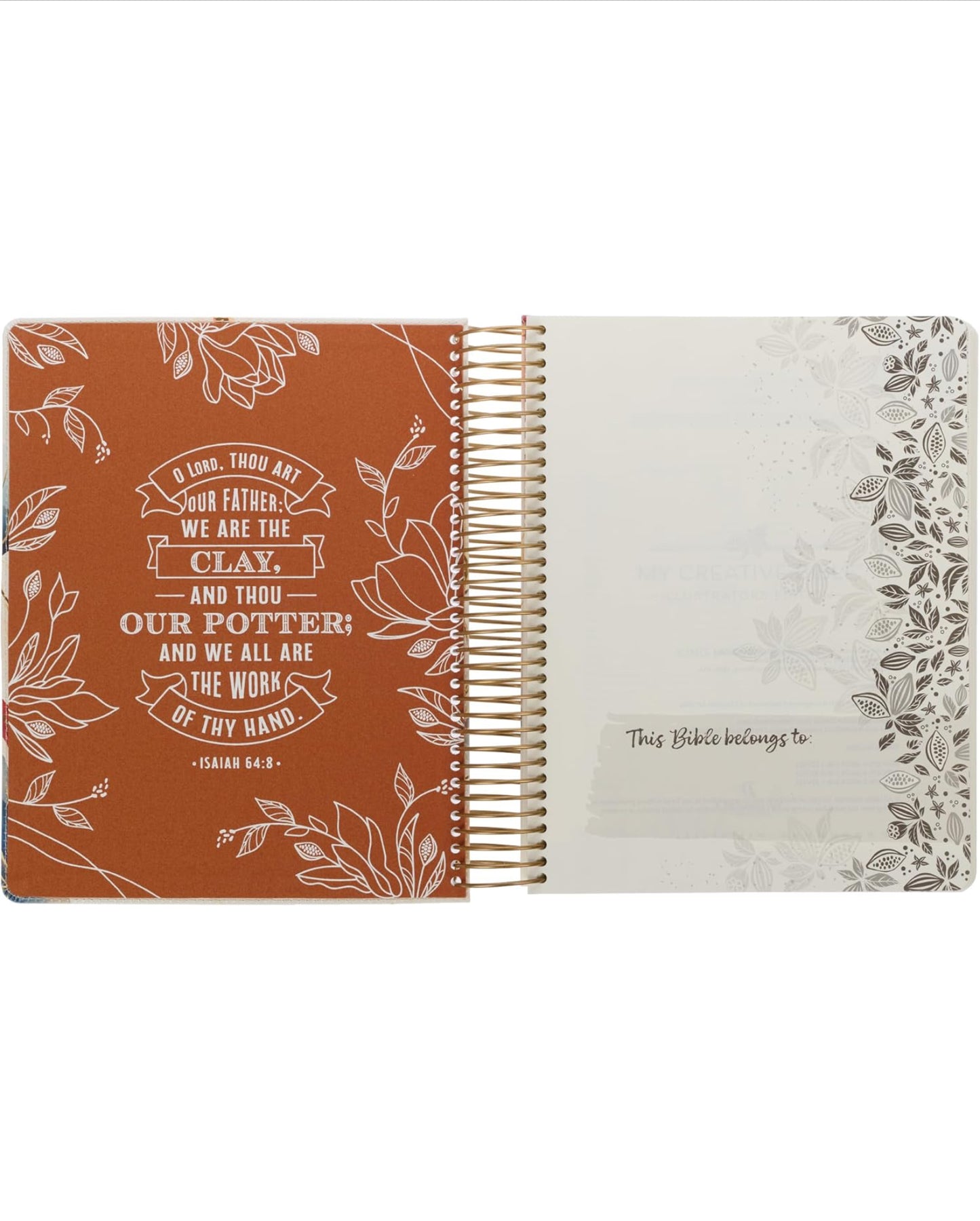 KJV Holy Bible, My Creative Bible - Illustrators Edition, Journal Space, Vegan Leather Flexcover, King James Version, Cream Floral Print