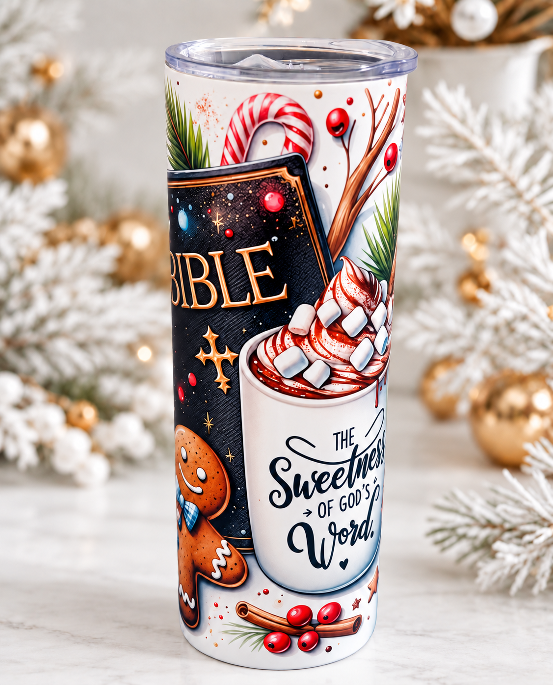 The sweetness of Gods word Faith Christmas tumbler
