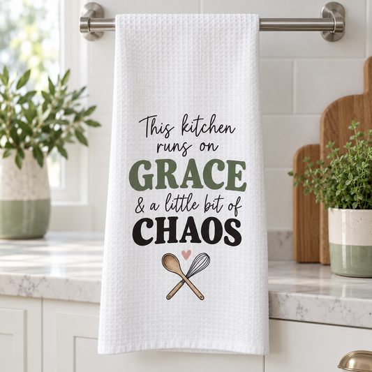 This kitchen runs on grace teatowel