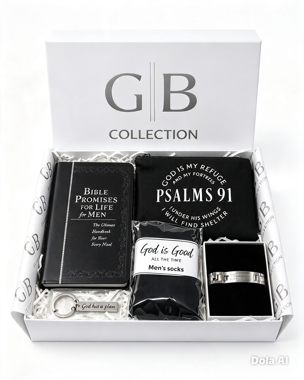 Limited Edition-Men’s Bible promises white gift box