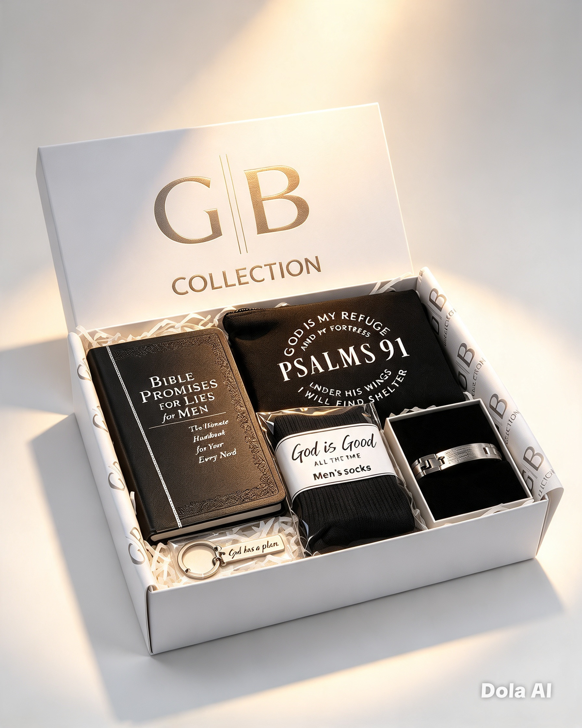 Limited Edition-Men’s Bible promises white gift box