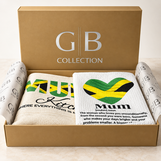 Mums apron gift set- Jamaican print