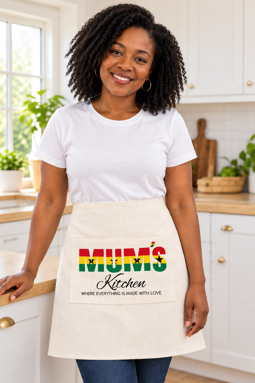 Mums Flag Print Apron(GhanaianFlag)