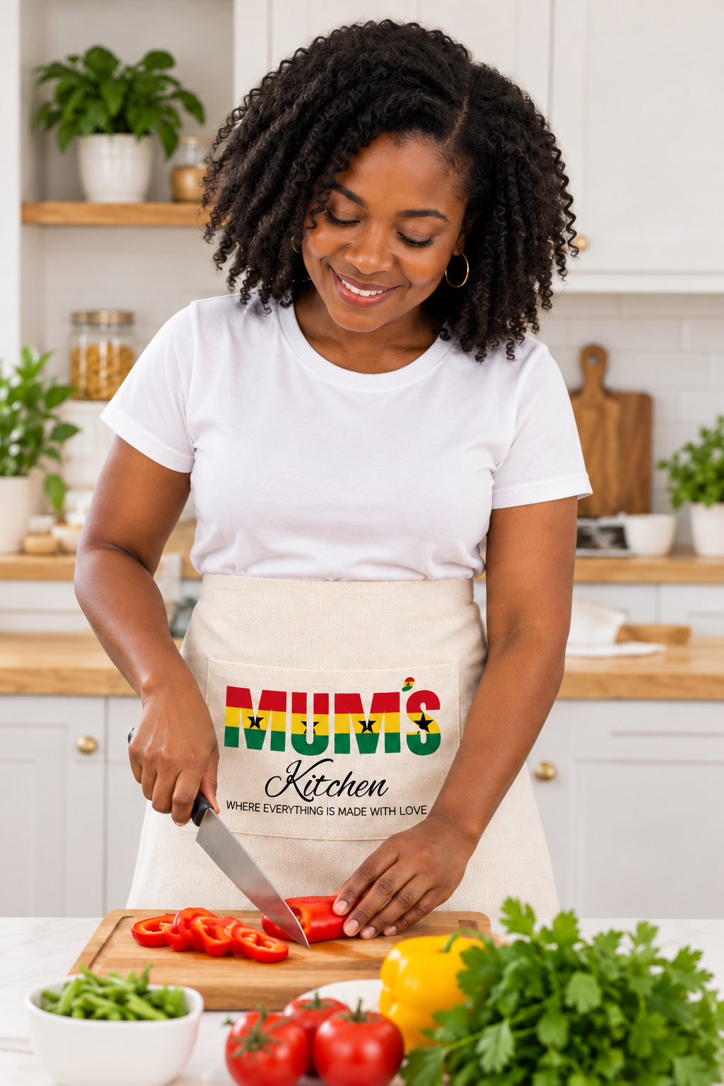 Mums Flag Print Apron(GhanaianFlag)