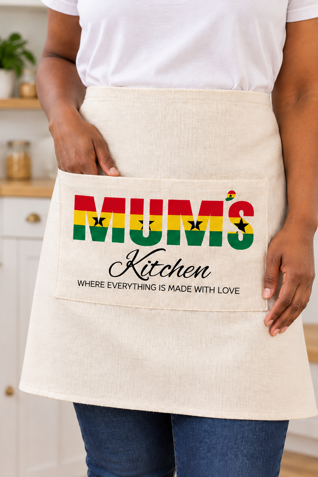 Mums Flag Print Apron(GhanaianFlag)
