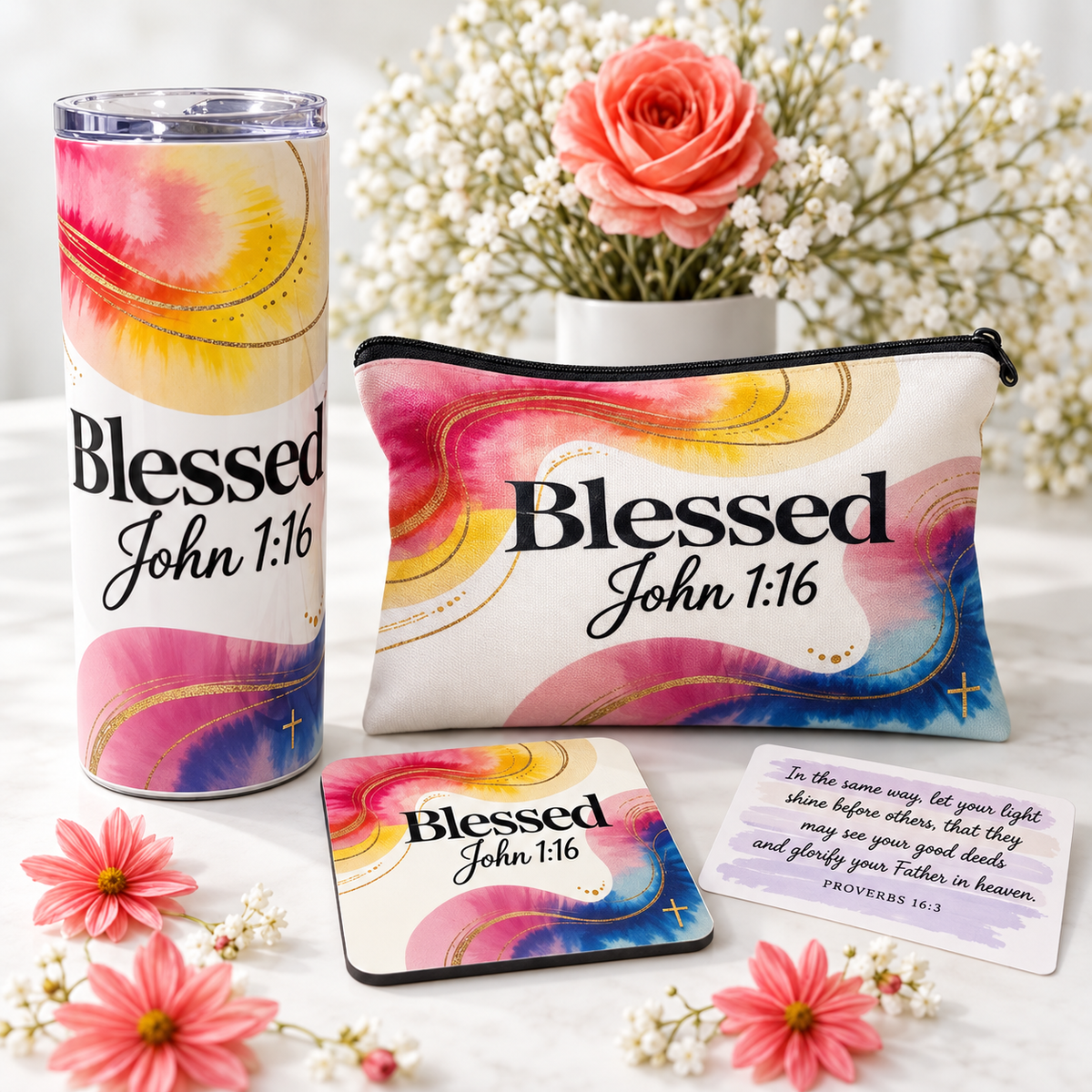 Tumbler gift set (Blessed)