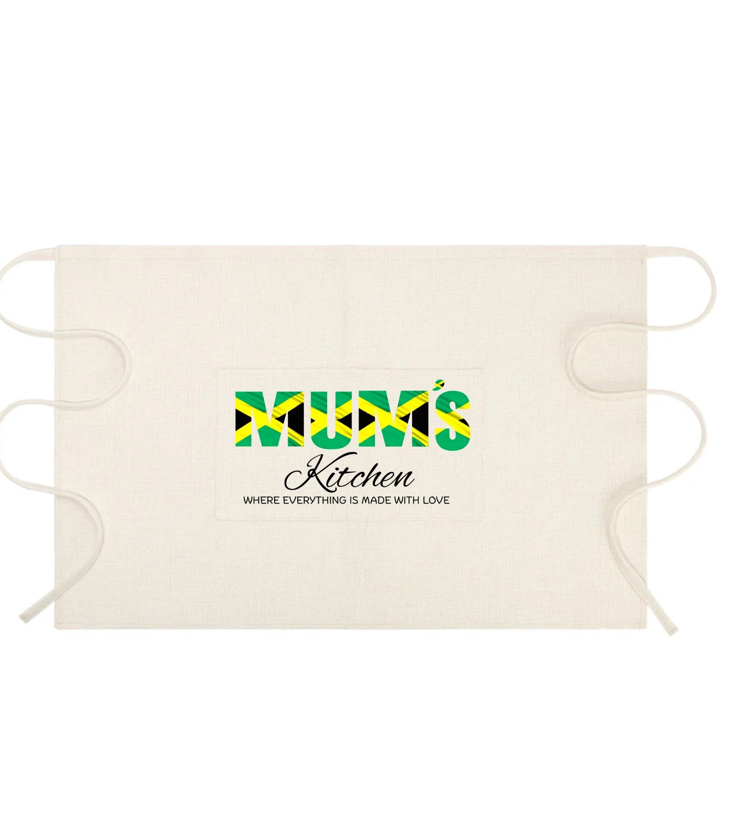 Mums Flag print Apron(Jamaican Flag)