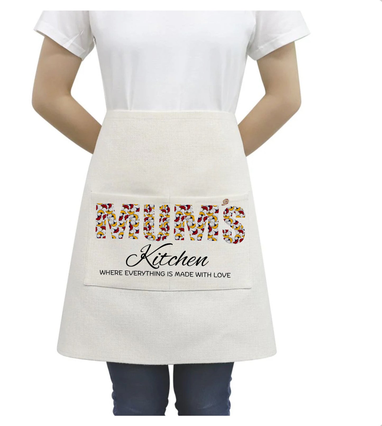 Mums Apron(Red & Yellow African Print)
