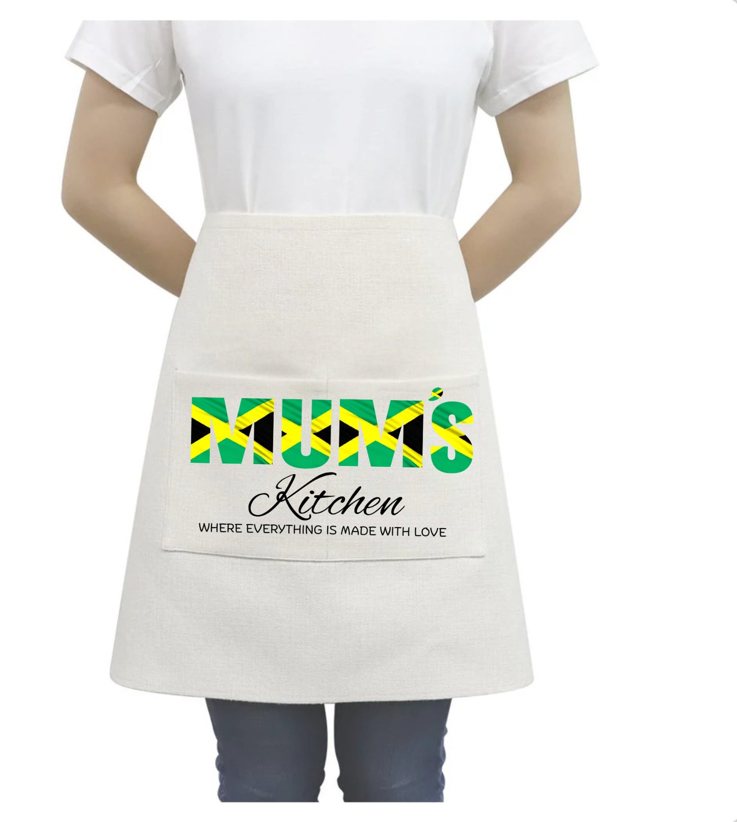 Mums Flag print Apron(Jamaican Flag)