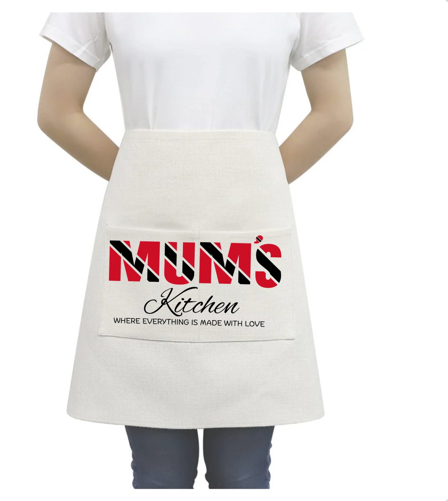 Mums Flag Print Apron(Trinidad Flag)