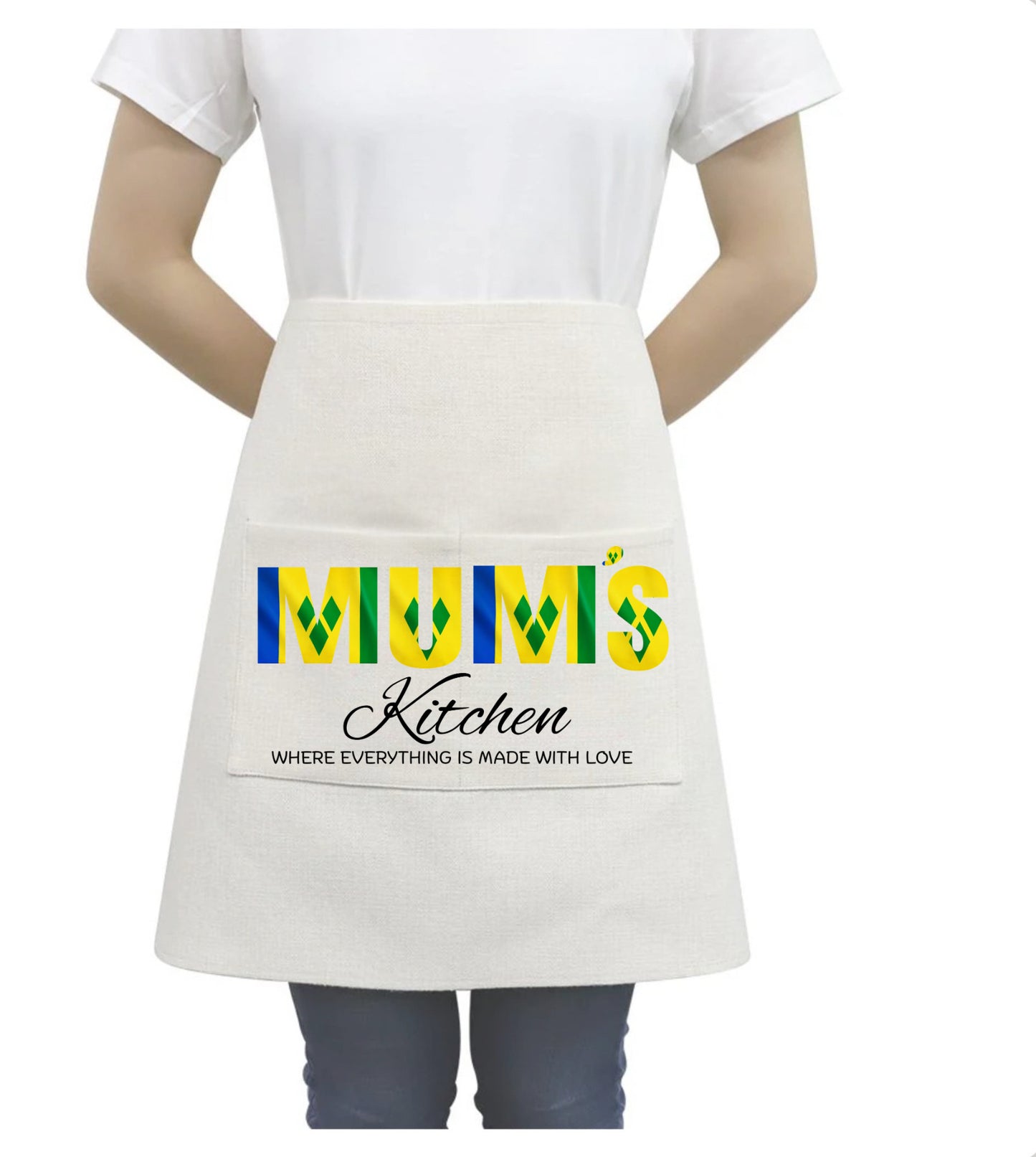 Mums Flag Print Apron(St Vincent)
