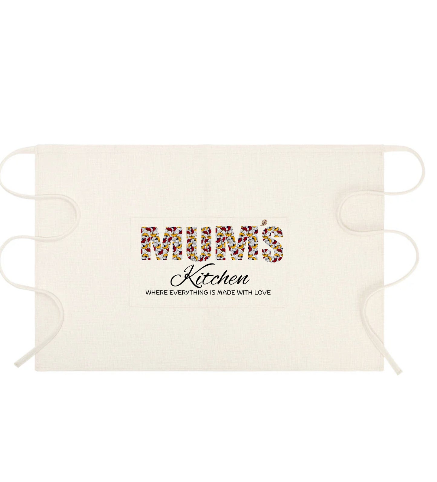 Mums Apron(Red & Yellow African Print)
