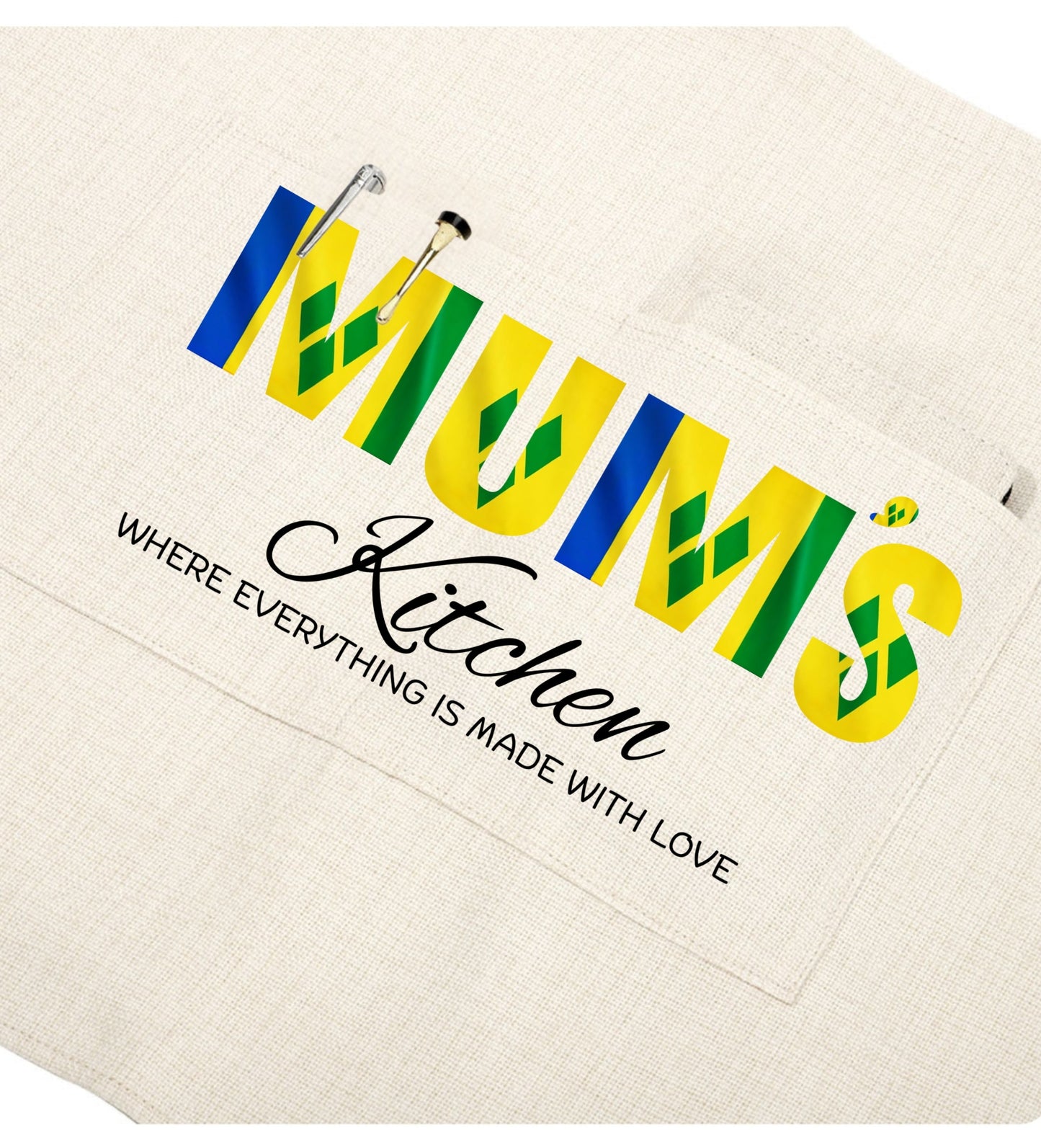 Mums Flag Print Apron(St Vincent)