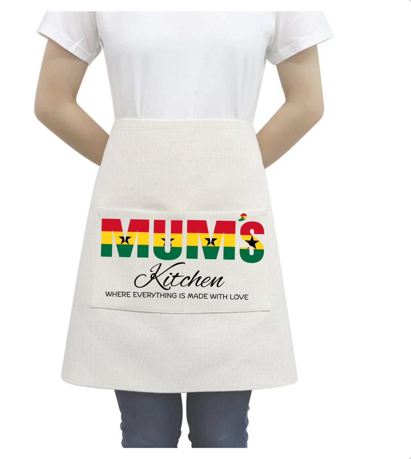 Mums Flag Print Apron(GhanaianFlag)