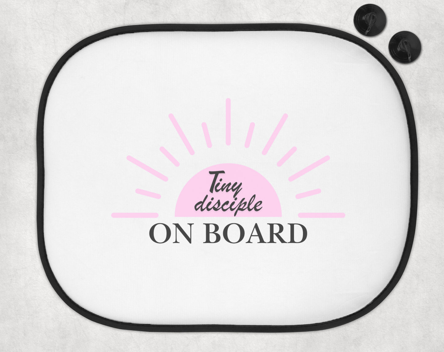 Pink Tiny Disciple On Board — 2-Pack Car Sunshade Set