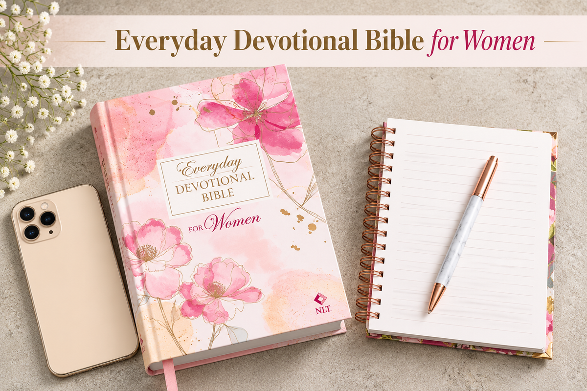 NLT Pink Everyday Devotional Bible