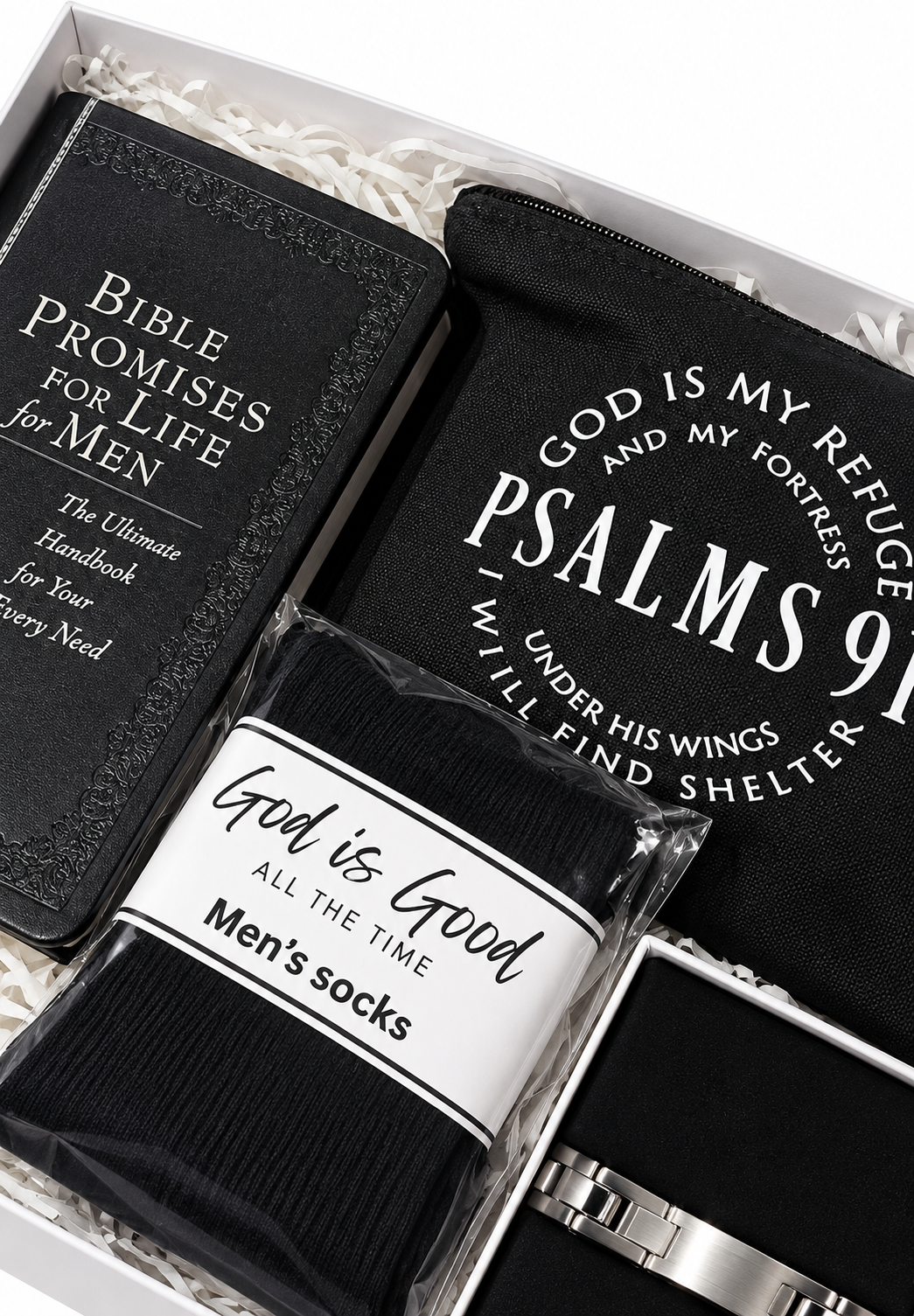 Limited Edition-Men’s Bible promises white gift box