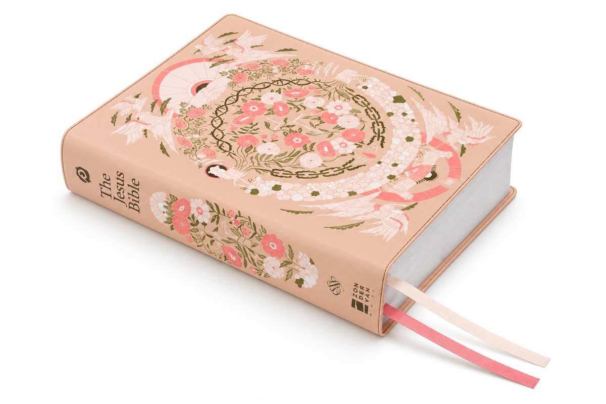 THE JESUS BIBLE(peach floral)ESV