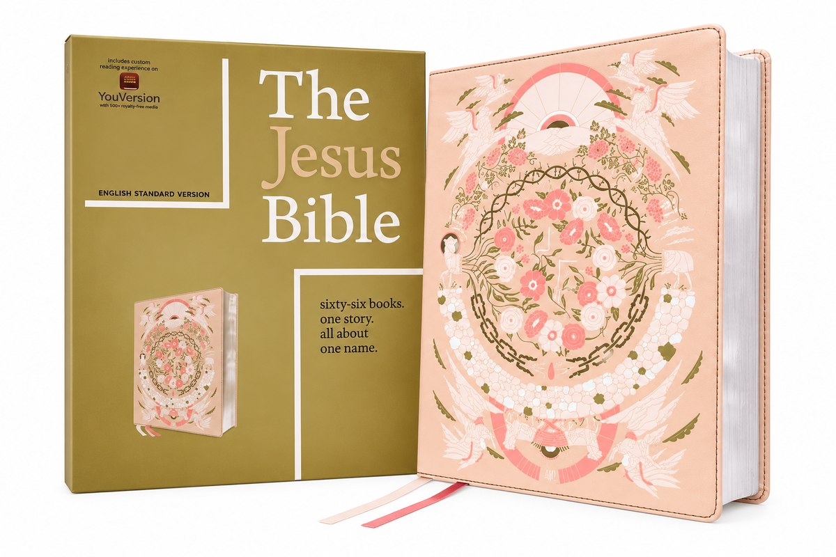THE JESUS BIBLE(peach floral)ESV